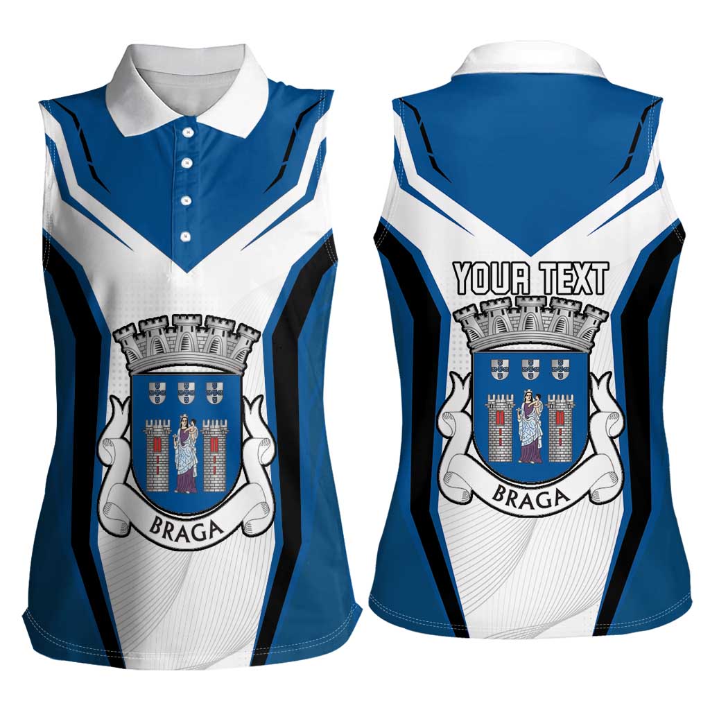 Personalized Braga Portugal Women Sleeveless Polo Shirt Sporty Style - Wonder Print Shop