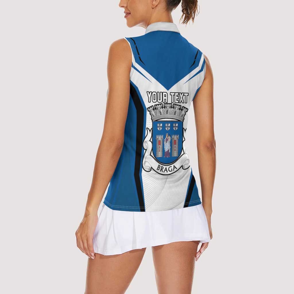 Personalized Braga Portugal Women Sleeveless Polo Shirt Sporty Style - Wonder Print Shop