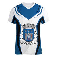Personalized Braga Portugal Women V-Neck T-Shirt Sporty Style - Wonder Print Shop