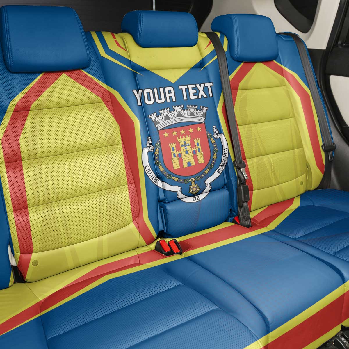Personalized Braganca Portugal Back Car Seat Cover Sporty Style - Wonder Print Shop