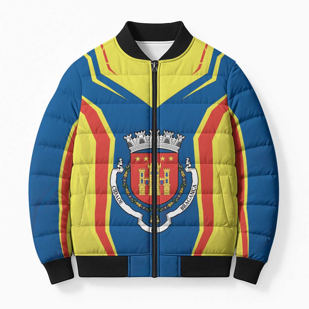 Personalized Braganca Portugal Bomber Puffer Jacket Sporty Style - Wonder Print Shop