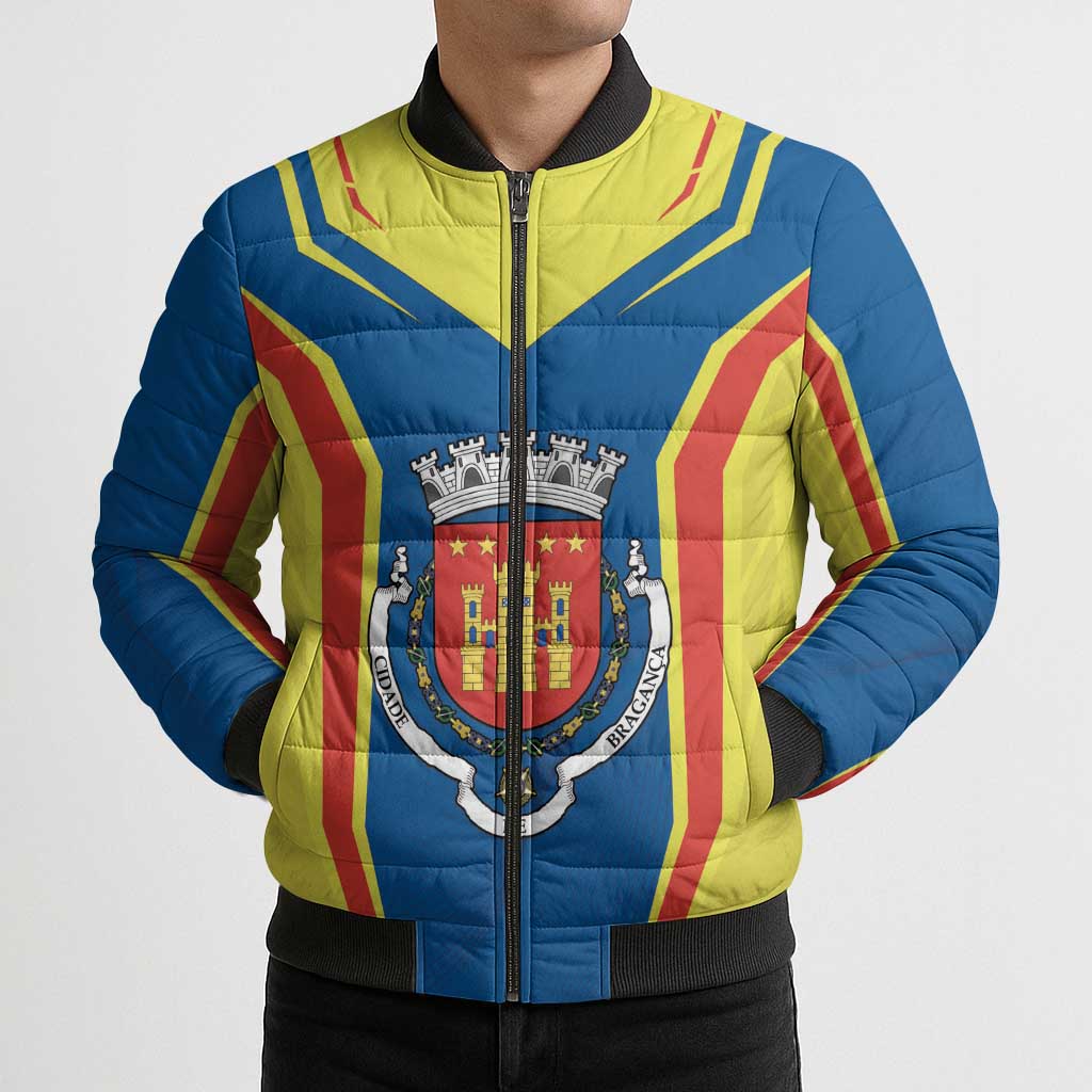 Personalized Braganca Portugal Bomber Puffer Jacket Sporty Style - Wonder Print Shop