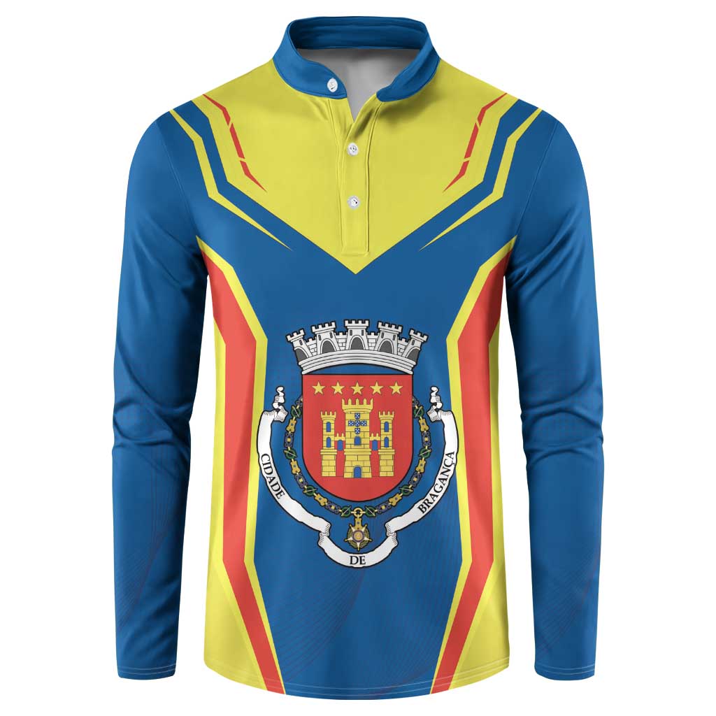 Personalized Braganca Portugal Button Sweatshirt Sporty Style - Wonder Print Shop