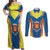 Personalized Braganca Portugal Couples Matching Off Shoulder Maxi Dress and Long Sleeve Button Shirt Sporty Style - Wonder Print Shop