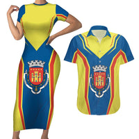 Personalized Braganca Portugal Couples Matching Short Sleeve Bodycon Dress and Hawaiian Shirt Sporty Style - Wonder Print Shop