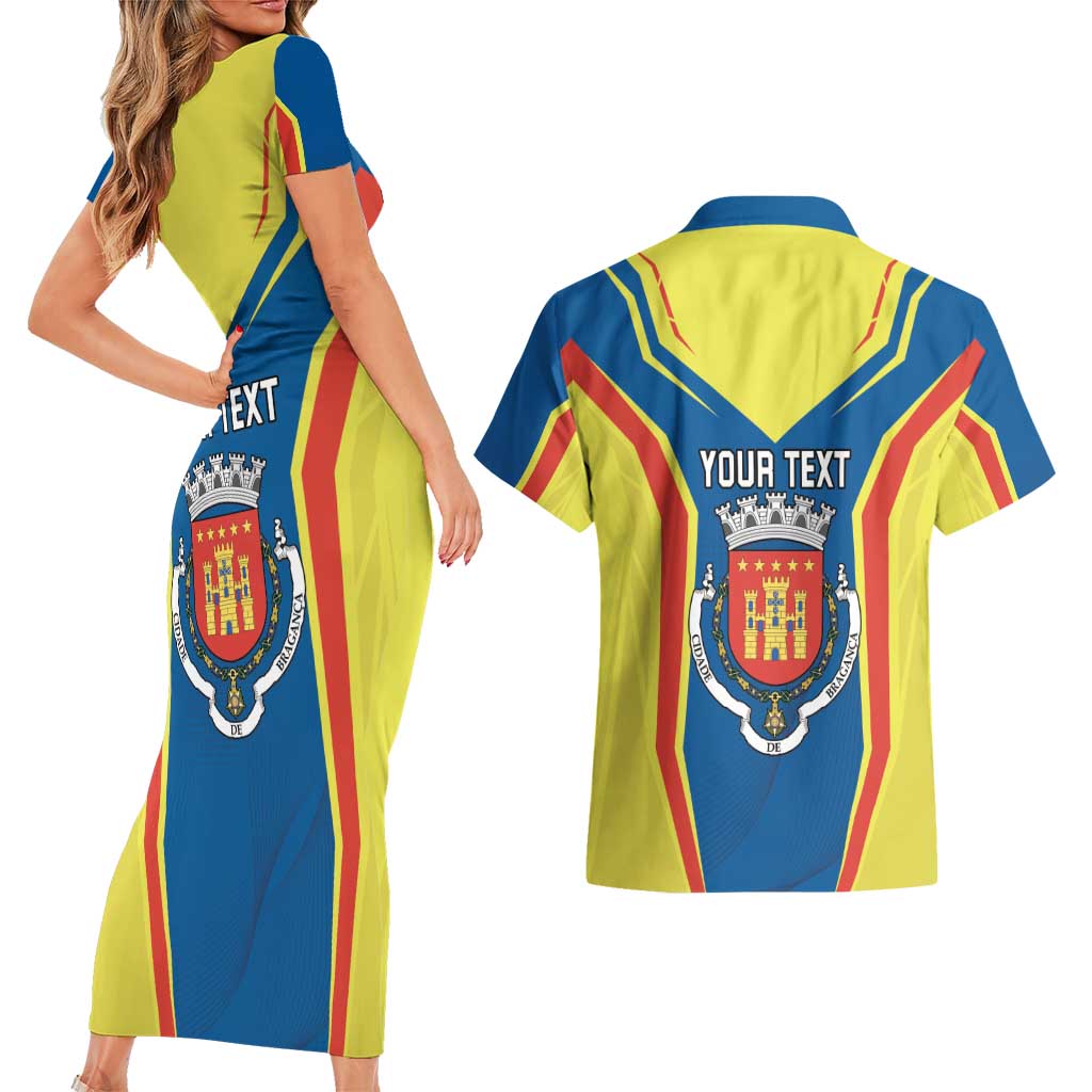 Personalized Braganca Portugal Couples Matching Short Sleeve Bodycon Dress and Hawaiian Shirt Sporty Style - Wonder Print Shop