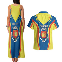 Personalized Braganca Portugal Couples Matching Tank Maxi Dress and Hawaiian Shirt Sporty Style - Wonder Print Shop