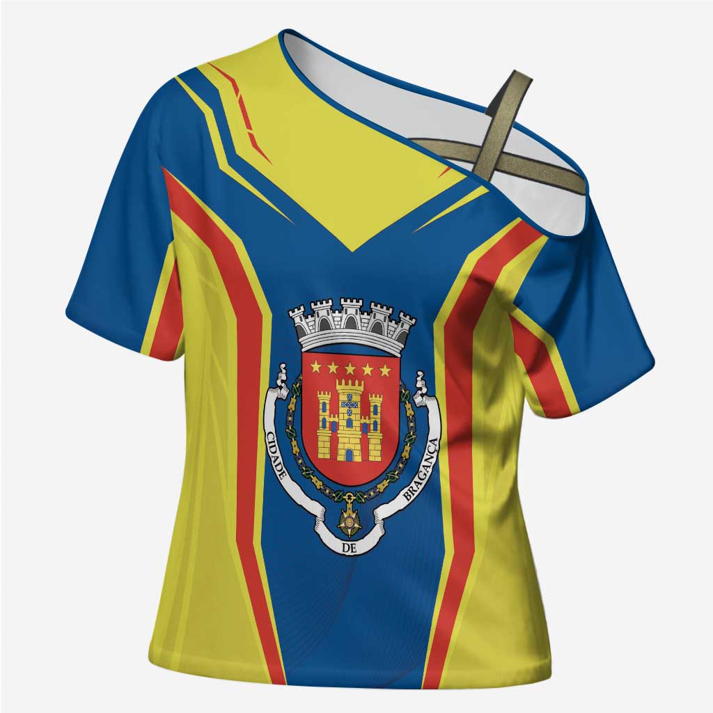 Personalized Braganca Portugal Cross Shoulder Shirt Sporty Style - Wonder Print Shop