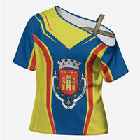Personalized Braganca Portugal Cross Shoulder Shirt Sporty Style - Wonder Print Shop