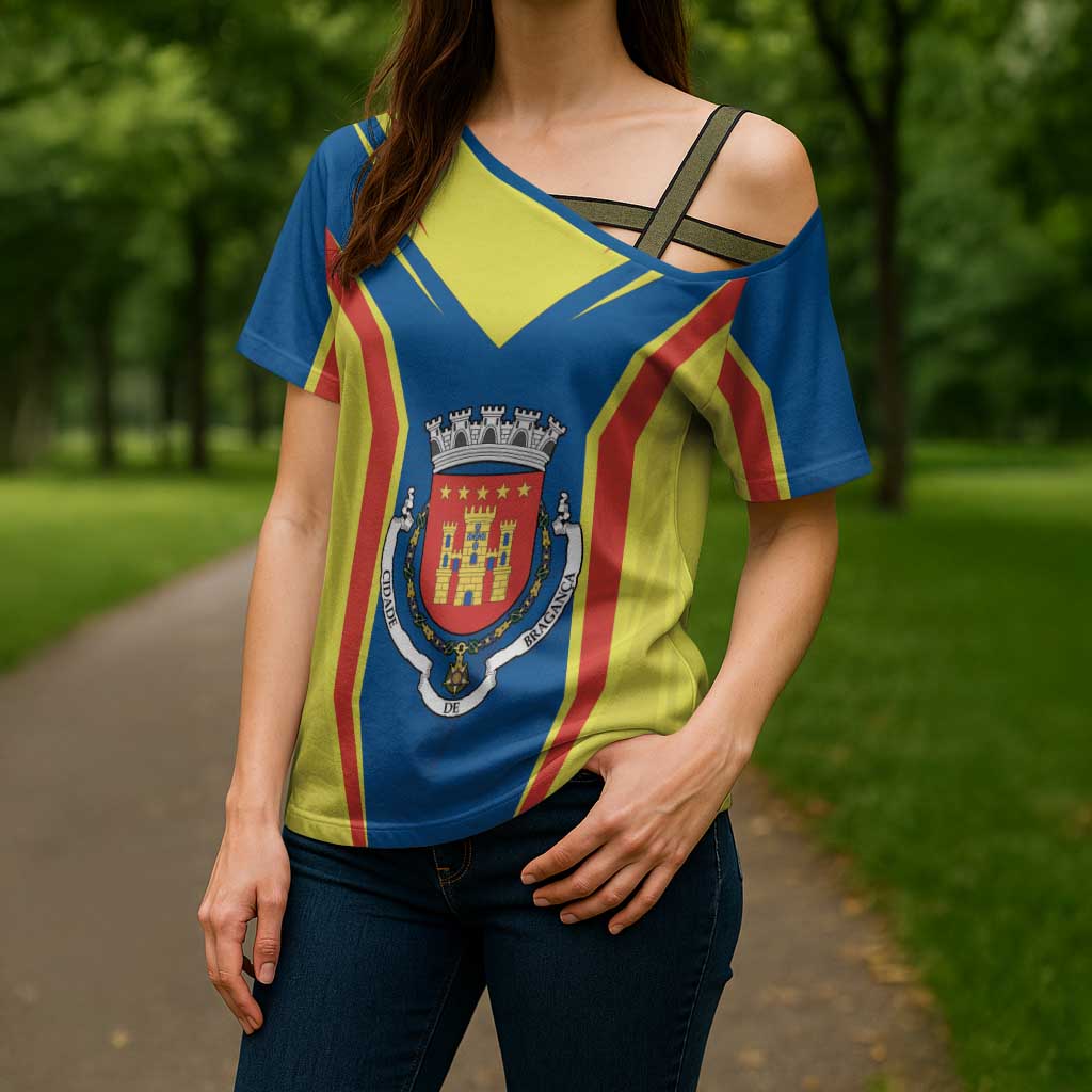 Personalized Braganca Portugal Cross Shoulder Shirt Sporty Style - Wonder Print Shop
