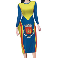 Personalized Braganca Portugal Family Matching Long Sleeve Bodycon Dress and Hawaiian Shirt Sporty Style - Wonder Print Shop