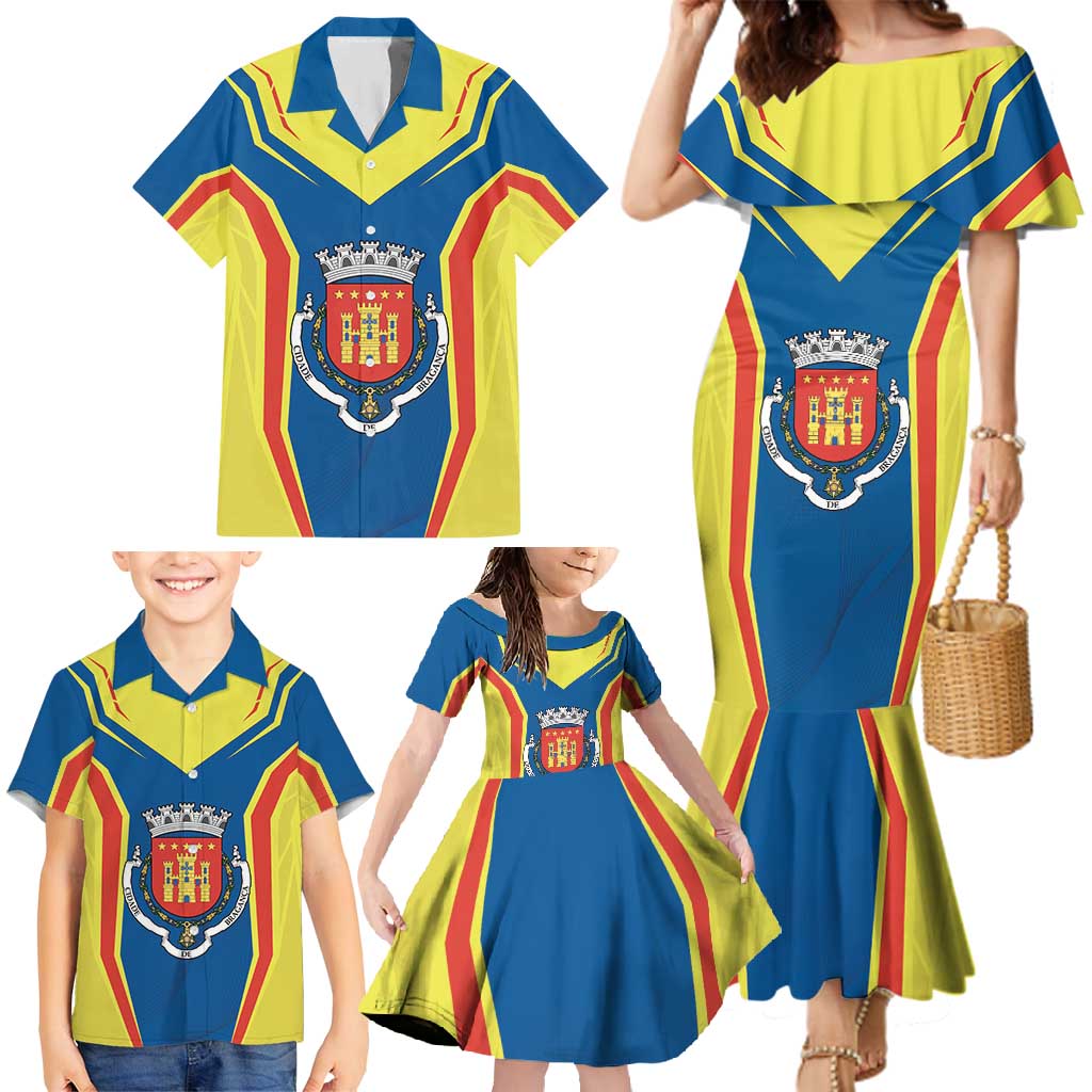 Personalized Braganca Portugal Family Matching Mermaid Dress and Hawaiian Shirt Sporty Style - Wonder Print Shop