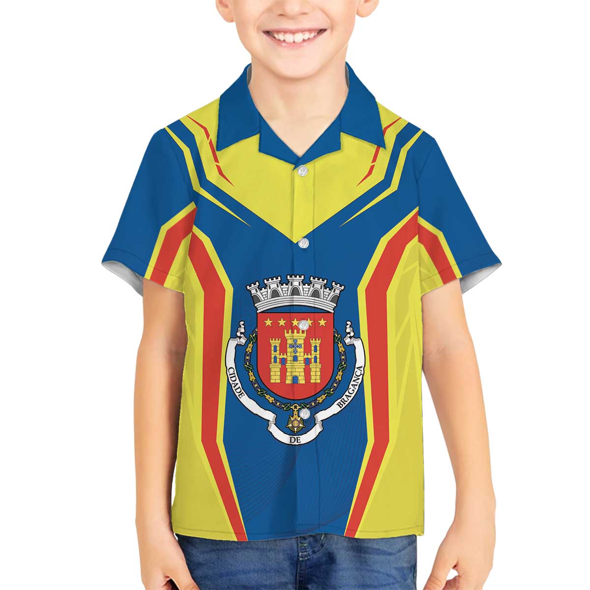 Personalized Braganca Portugal Family Matching Off The Shoulder Long Sleeve Dress and Hawaiian Shirt Sporty Style - Wonder Print Shop