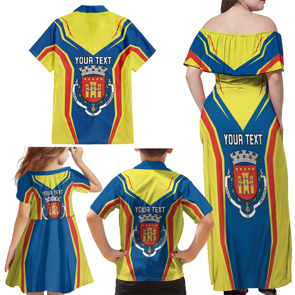 Personalized Braganca Portugal Family Matching Off Shoulder Maxi Dress and Hawaiian Shirt Sporty Style - Wonder Print Shop