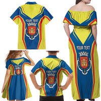 Personalized Braganca Portugal Family Matching Off Shoulder Maxi Dress and Hawaiian Shirt Sporty Style - Wonder Print Shop