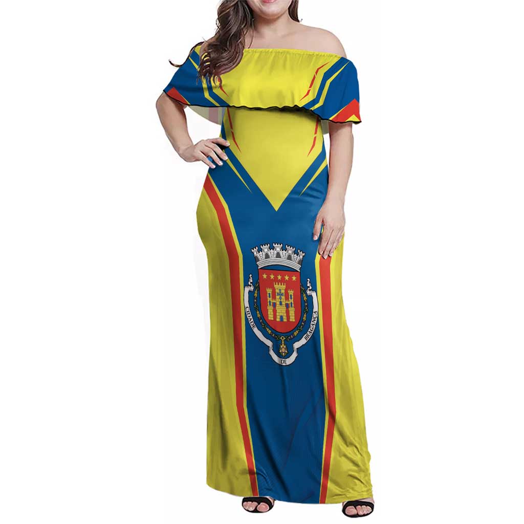 Personalized Braganca Portugal Family Matching Off Shoulder Maxi Dress and Hawaiian Shirt Sporty Style - Wonder Print Shop