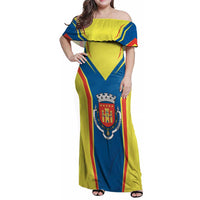 Personalized Braganca Portugal Family Matching Off Shoulder Maxi Dress and Hawaiian Shirt Sporty Style - Wonder Print Shop