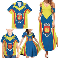 Personalized Braganca Portugal Family Matching Summer Maxi Dress and Hawaiian Shirt Sporty Style - Wonder Print Shop