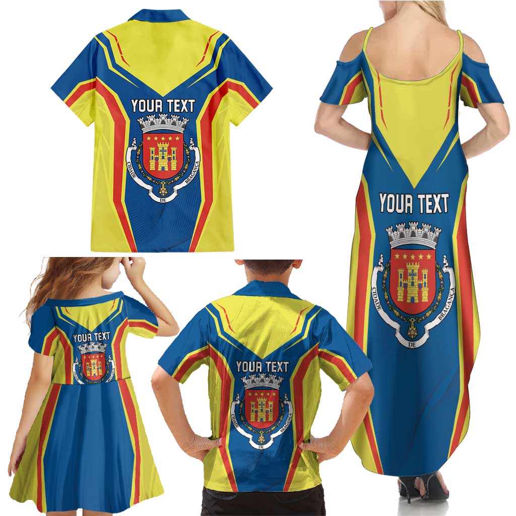 Personalized Braganca Portugal Family Matching Summer Maxi Dress and Hawaiian Shirt Sporty Style - Wonder Print Shop