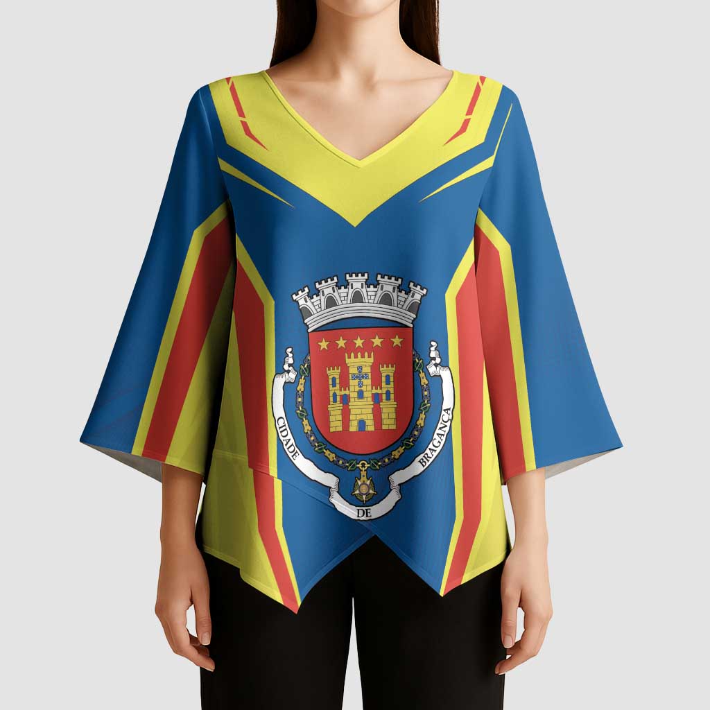Personalized Braganca Portugal Kimono Sleeve Blouse Sporty Style - Wonder Print Shop