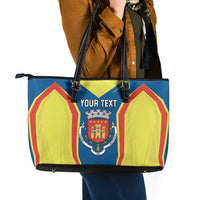 Personalized Braganca Portugal Leather Tote Bag Sporty Style - Wonder Print Shop