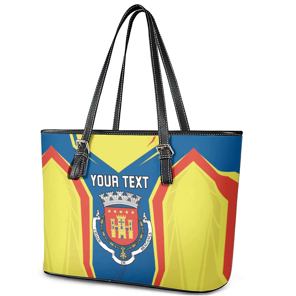 Personalized Braganca Portugal Leather Tote Bag Sporty Style - Wonder Print Shop