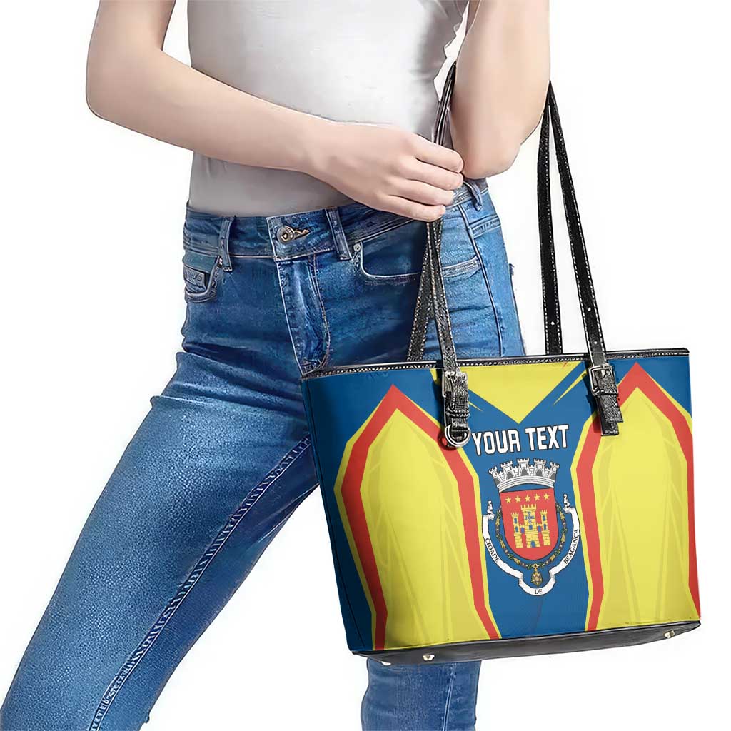 Personalized Braganca Portugal Leather Tote Bag Sporty Style - Wonder Print Shop
