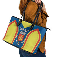 Personalized Braganca Portugal Leather Tote Bag Sporty Style - Wonder Print Shop