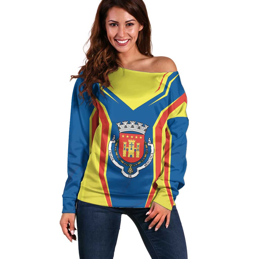 Personalized Braganca Portugal Off Shoulder Sweater Sporty Style - Wonder Print Shop