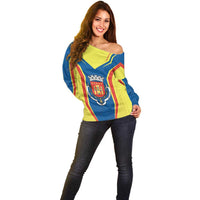Personalized Braganca Portugal Off Shoulder Sweater Sporty Style - Wonder Print Shop