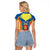 Personalized Braganca Portugal Raglan Cropped T Shirt Sporty Style - Wonder Print Shop