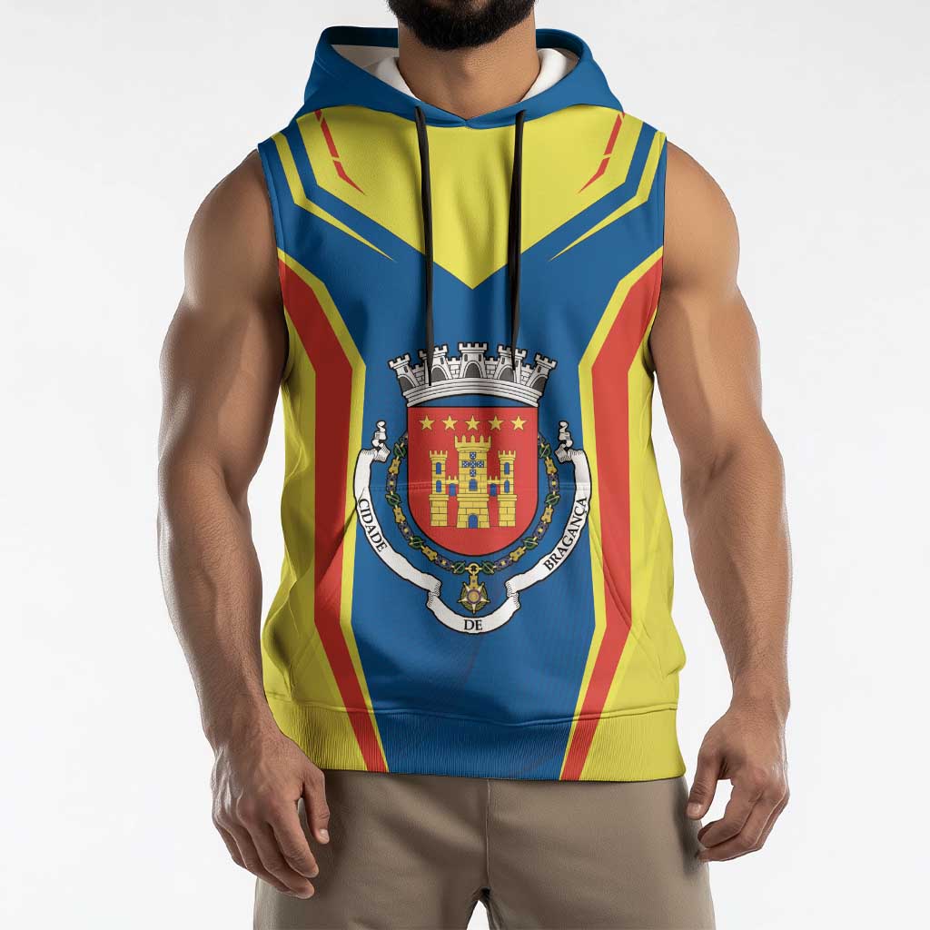 Personalized Braganca Portugal Sleeveless Hoodie Sporty Style - Wonder Print Shop