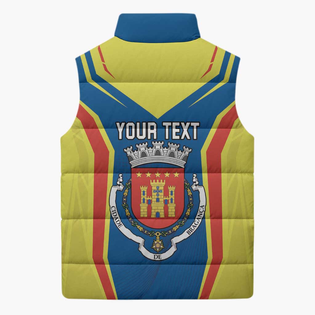 Personalized Braganca Portugal Sleeveless Puffer Jacket Sporty Style - Wonder Print Shop