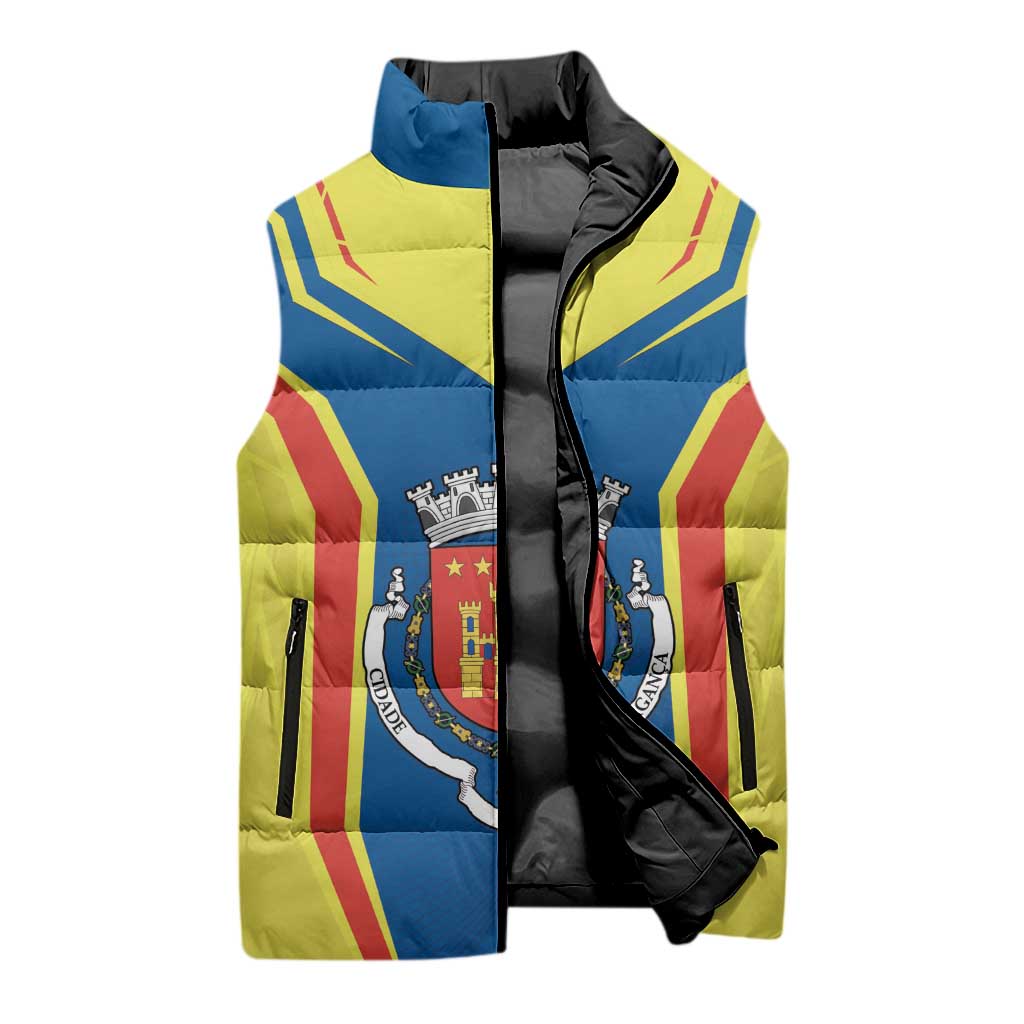 Personalized Braganca Portugal Sleeveless Puffer Jacket Sporty Style - Wonder Print Shop