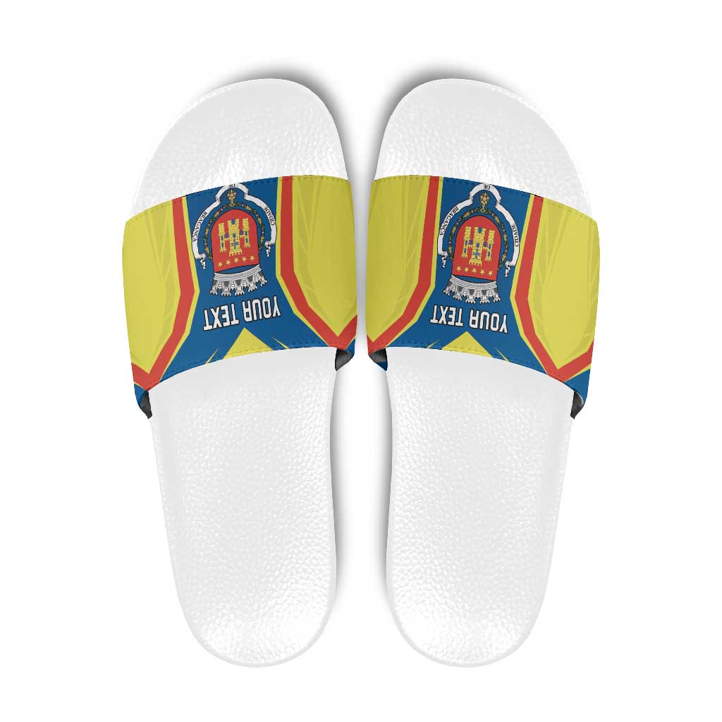 Personalized Braganca Portugal Slide Sandals Sporty Style - Wonder Print Shop