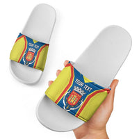 Personalized Braganca Portugal Slide Sandals Sporty Style - Wonder Print Shop