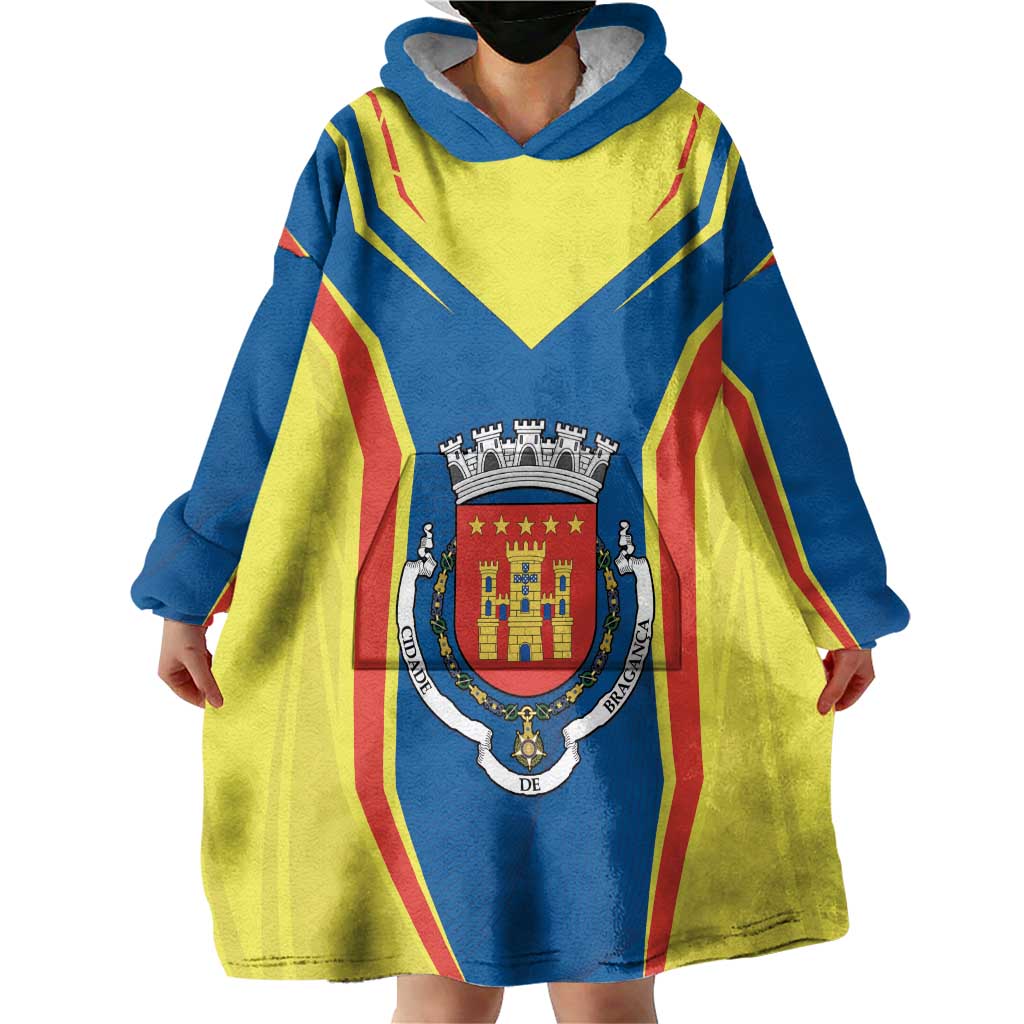 Personalized Braganca Portugal Wearable Blanket Hoodie Sporty Style - Wonder Print Shop