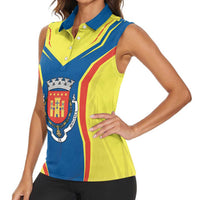 Personalized Braganca Portugal Women Sleeveless Polo Shirt Sporty Style - Wonder Print Shop