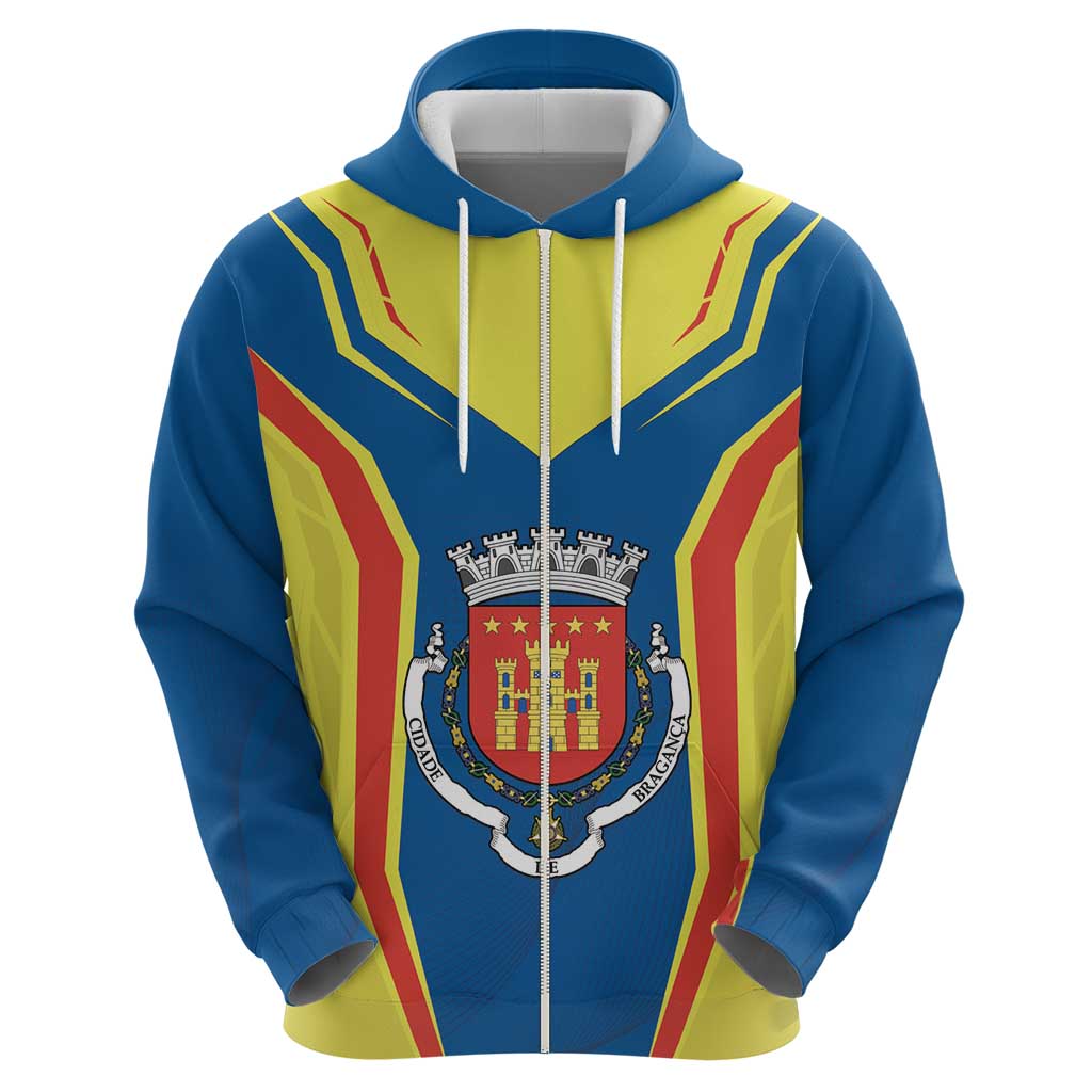 Personalized Braganca Portugal Zip Hoodie Sporty Style - Wonder Print Shop