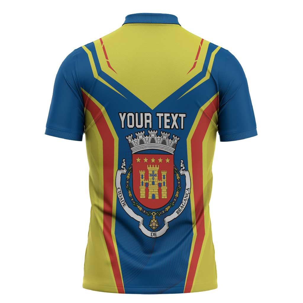 Personalized Braganca Portugal Zipper Polo Shirt Sporty Style - Wonder Print Shop