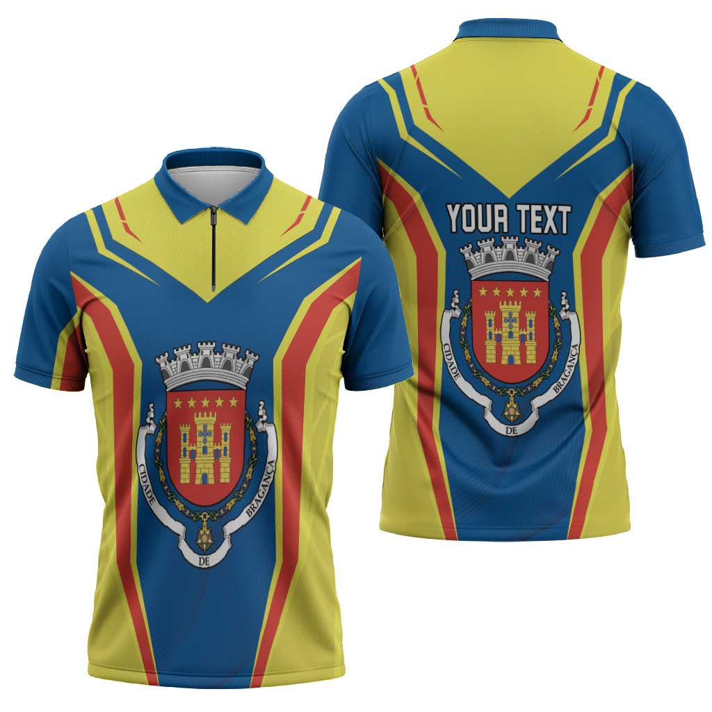 Personalized Braganca Portugal Zipper Polo Shirt Sporty Style - Wonder Print Shop