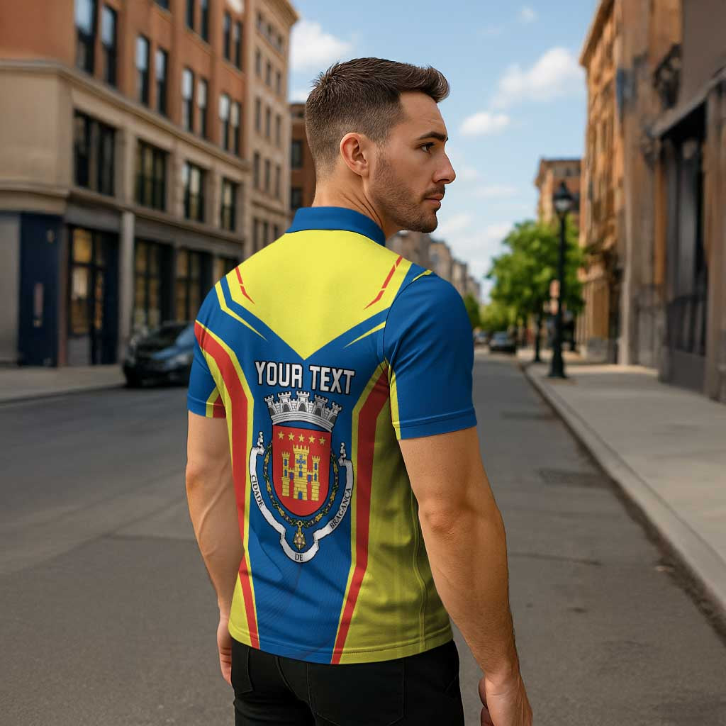 Personalized Braganca Portugal Zipper Polo Shirt Sporty Style - Wonder Print Shop