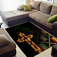 Happy Meskel Celebration Area Rug Cross Fire And Lion Flag Color - Wonder Print Shop