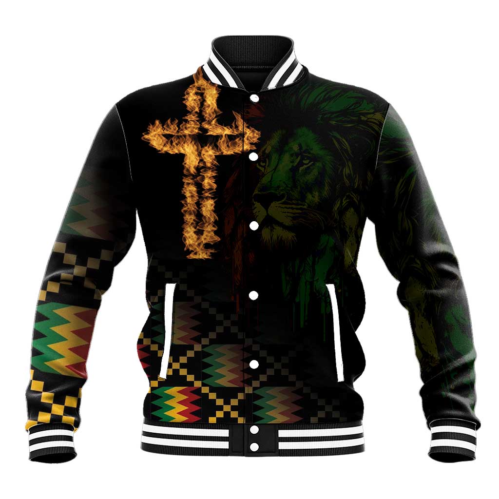Happy Meskel Celebration Baseball Jacket Cross Fire And Lion Flag Color - Wonder Print Shop