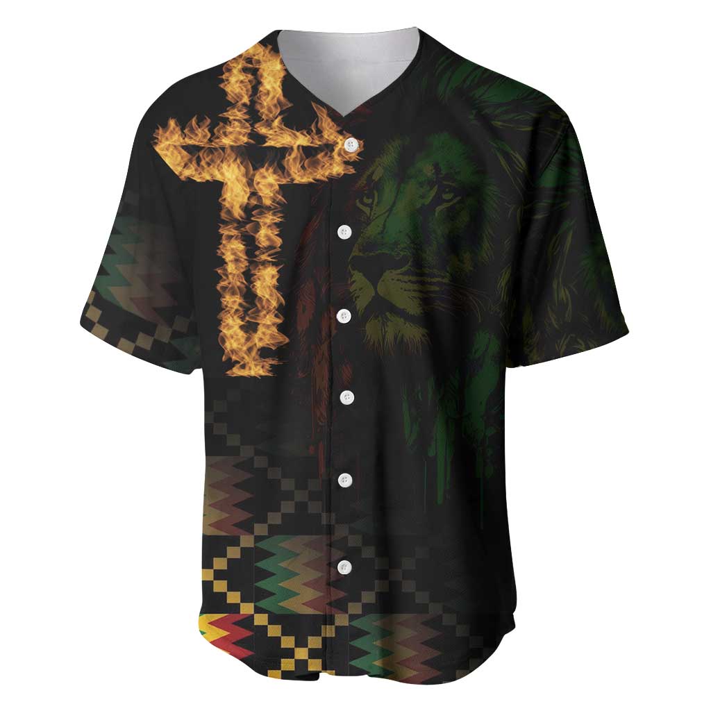 Happy Meskel Celebration Baseball Jersey Cross Fire And Lion Flag Color - Wonder Print Shop