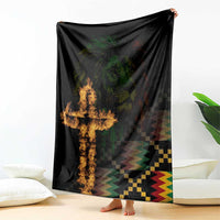 Happy Meskel Celebration Blanket Cross Fire And Lion Flag Color