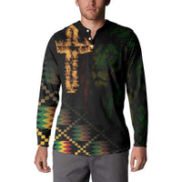 Happy Meskel Celebration Button Sweatshirt Cross Fire And Lion Flag Color - Wonder Print Shop