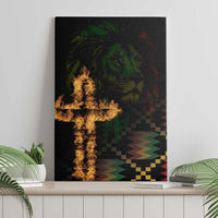 Happy Meskel Celebration Canvas Wall Art Cross Fire And Lion Flag Color - Wonder Print Shop