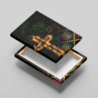 Happy Meskel Celebration Canvas Wall Art Cross Fire And Lion Flag Color - Wonder Print Shop