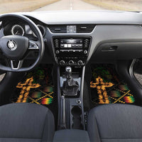 Happy Meskel Celebration Car Mats Cross Fire And Lion Flag Color - Wonder Print Shop